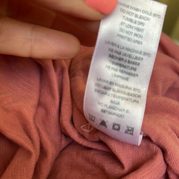 Sundry Bodycon Lantern Long Sleeve Stretch Faded Rose Mini Stretchy Dress Sz Sm - Picture 9 of 10